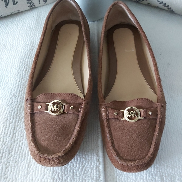 Michael Kors suede leather loafers flats brown - Picture 2 of 16